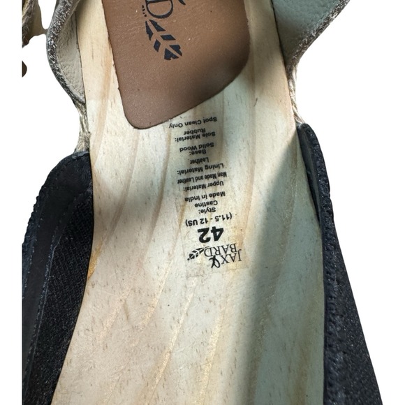 Jax & Bard Castine Size US 11.5 EU 42  Women's Black Mesh & Wood‎ Shoes - Picture 3 of 8